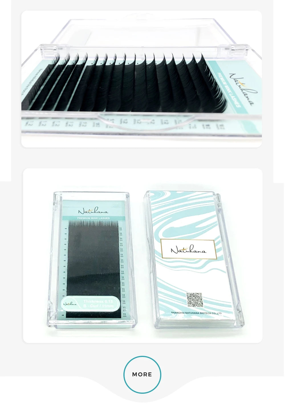 NATUHANA Wholesale 5Cases/Lot Artificial Mink Eyelash Extension Set B C D  Curl Silk Eye Lashes Individual False Mink Eye Lashes