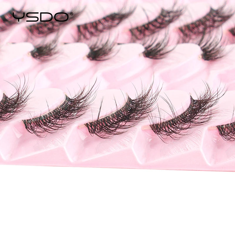 YSDO Half Eye Lashes 3/10/20 Pairs False Eyelashes Natural Faux Mink Lashes Cat Eye Lashes Sets Wing Eyelash Extension Tools