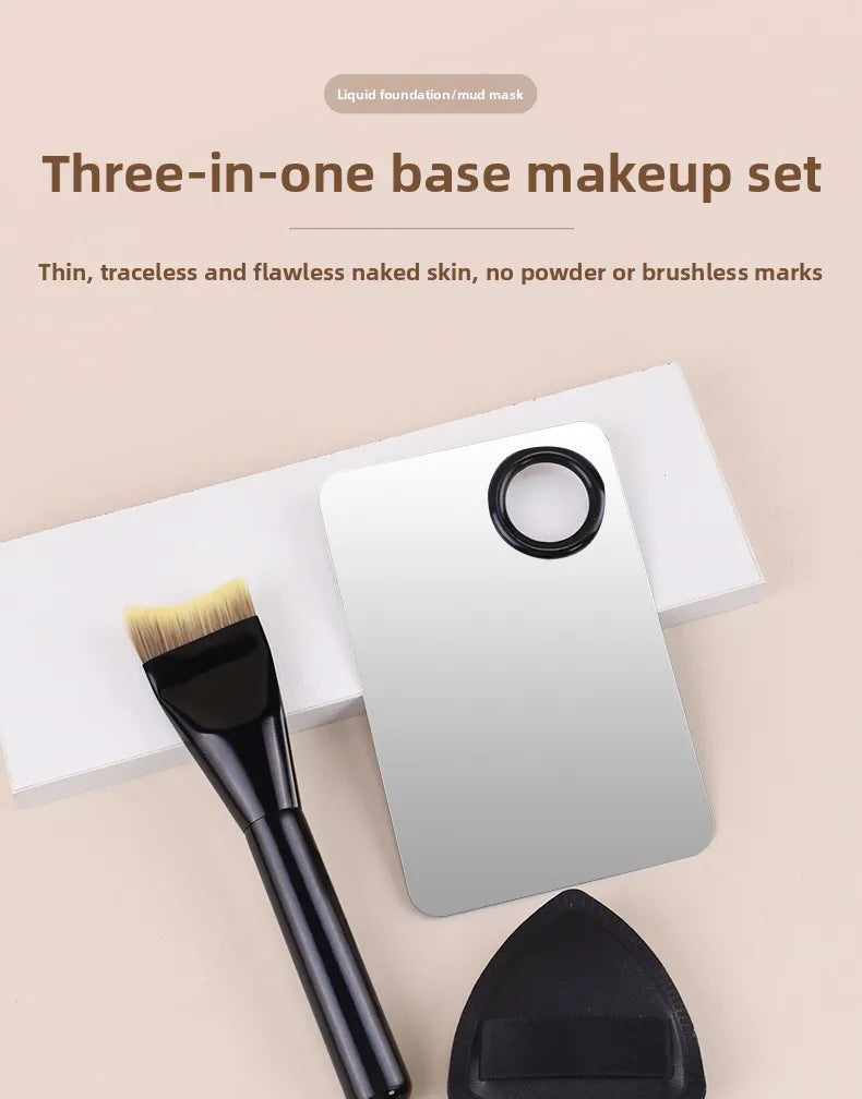 Ultra-thin Foundation Brush Makeup Mixing Palette for Foundation Lipstick Eye Shadow Triangle Cosmetic Puff Make Up Tools Set