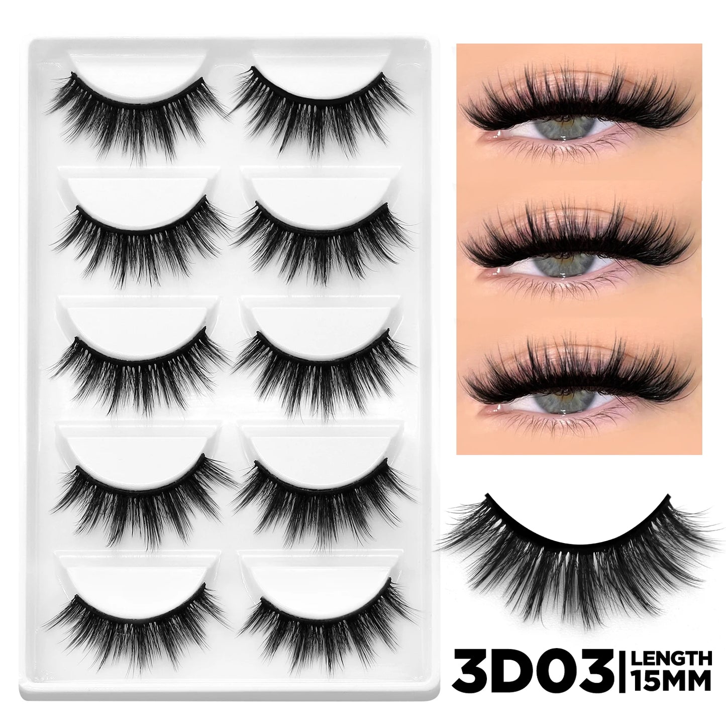GROINNEYA Cat Eye Lashes Create Natural Look Half Eye Lashes With Winged Ends For Extended Eyelash For Daily Use