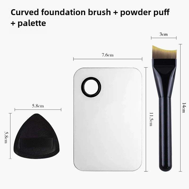 Ultra-thin Foundation Brush Makeup Mixing Palette for Foundation Lipstick Eye Shadow Triangle Cosmetic Puff Make Up Tools Set