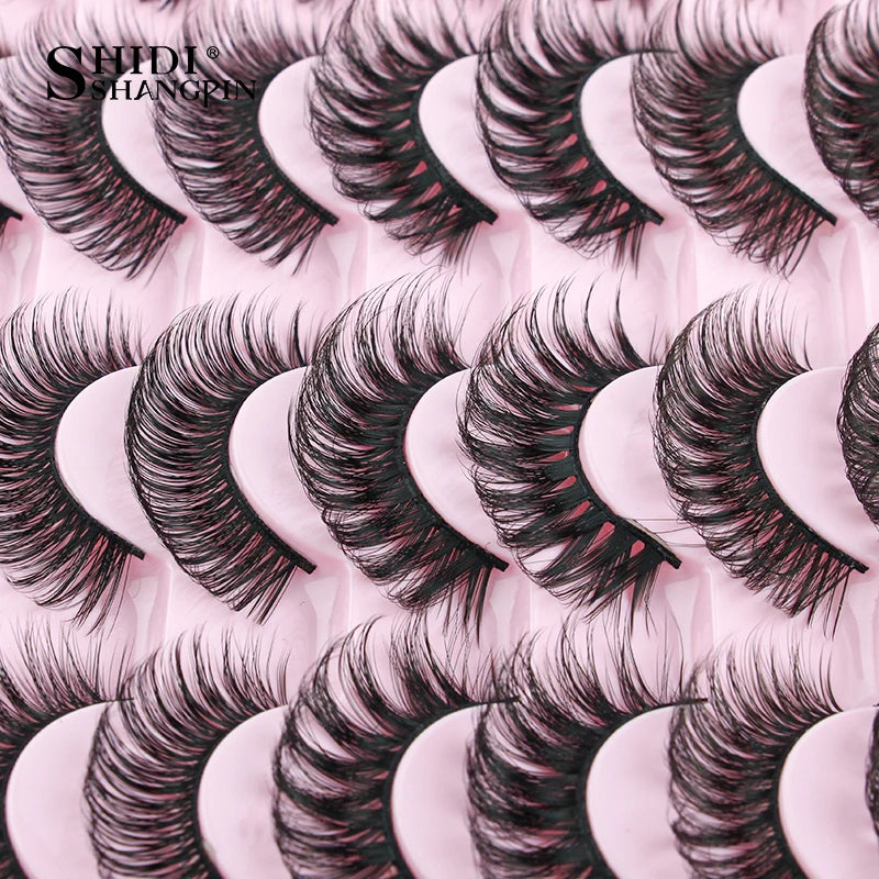 YSDO Half Eye Lashes 3/10/20 Pairs False Eyelashes Natural Faux Mink Lashes Cat Eye Lashes Sets Wing Eyelash Extension Tools