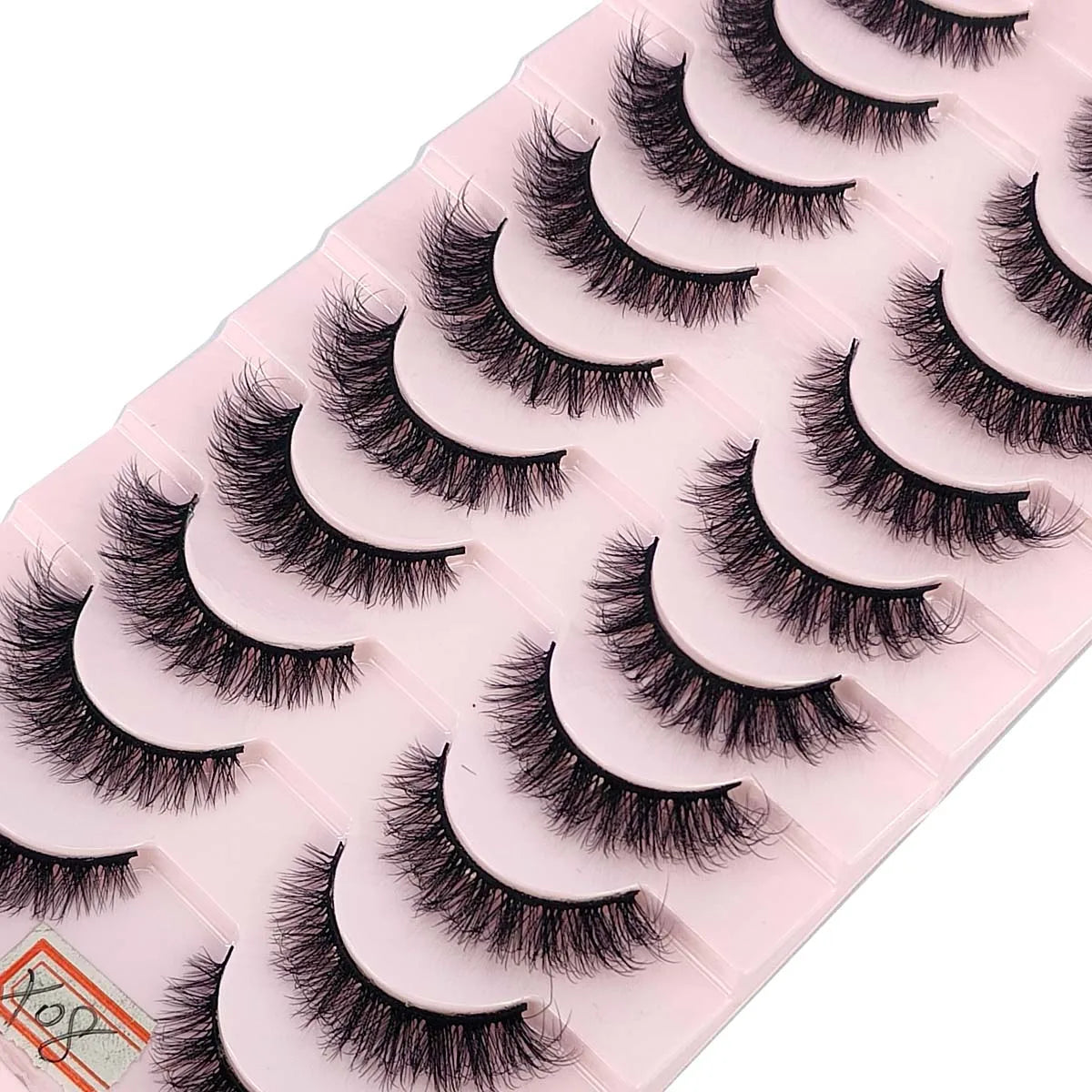 HBZGTLAD Natural Long Cosplay Makeup Cross Full Strip 3D mink False Eyelashes Black Eye Lashes and Cat Eye Lashes 10 pairs