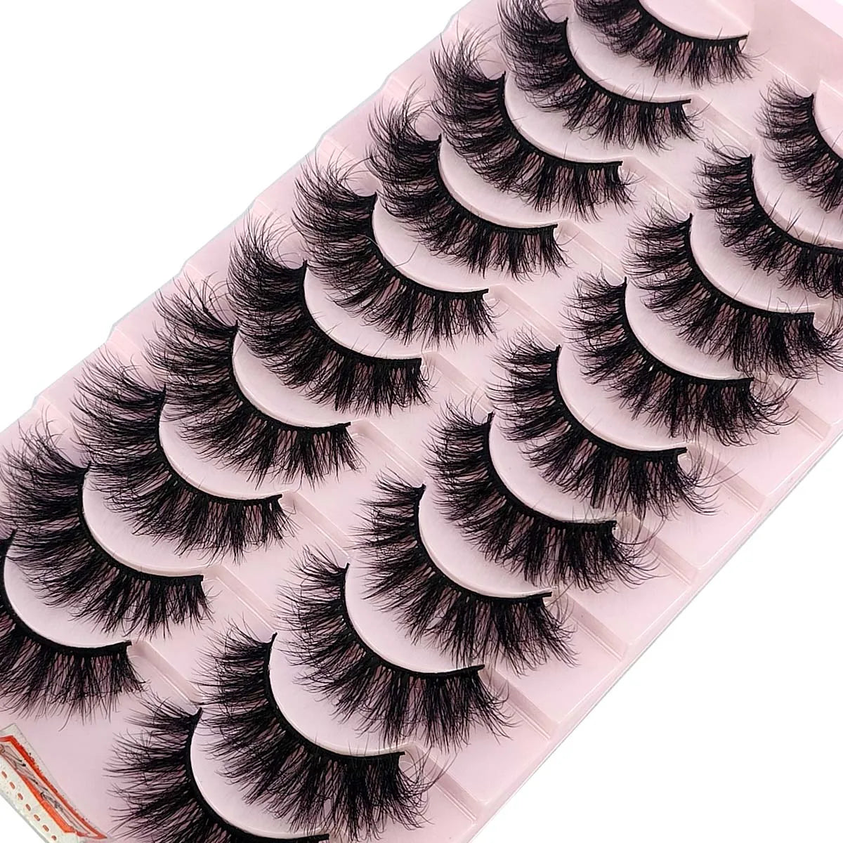 HBZGTLAD Natural Long Cosplay Makeup Cross Full Strip 3D mink False Eyelashes Black Eye Lashes and Cat Eye Lashes 10 pairs