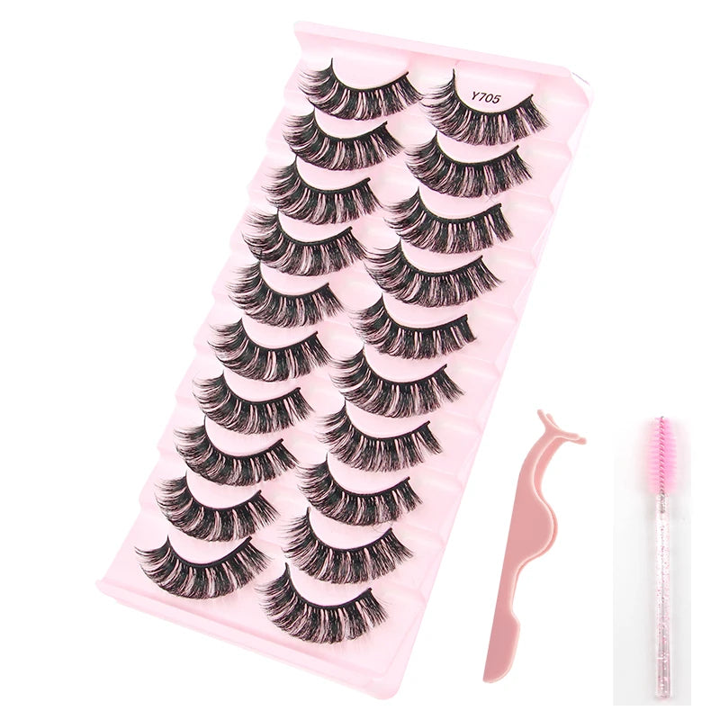 YSDO Half Eye Lashes 3/10/20 Pairs False Eyelashes Natural Faux Mink Lashes Cat Eye Lashes Sets Wing Eyelash Extension Tools
