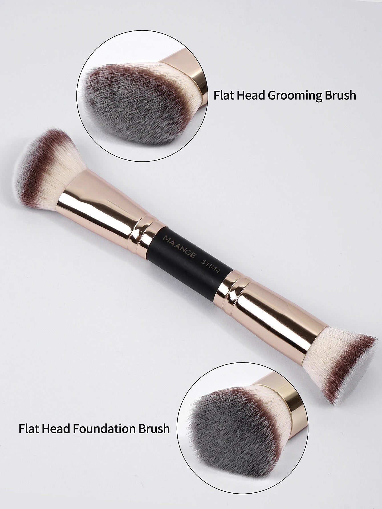 MAANGE 4pcs Basic Makeup Brushes Set With Box Dual-ended Foundations Powder Blush Details for Eyeshadow Brushes Beginner Travel