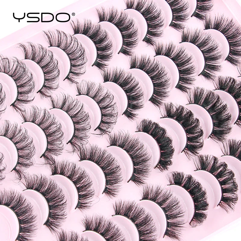 YSDO Half Eye Lashes 3/10/20 Pairs False Eyelashes Natural Faux Mink Lashes Cat Eye Lashes Sets Wing Eyelash Extension Tools