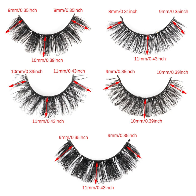 YSDO Half Eye Lashes 3/10/20 Pairs False Eyelashes Natural Faux Mink Lashes Cat Eye Lashes Sets Wing Eyelash Extension Tools