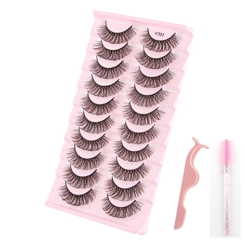 YSDO Half Eye Lashes 3/10/20 Pairs False Eyelashes Natural Faux Mink Lashes Cat Eye Lashes Sets Wing Eyelash Extension Tools