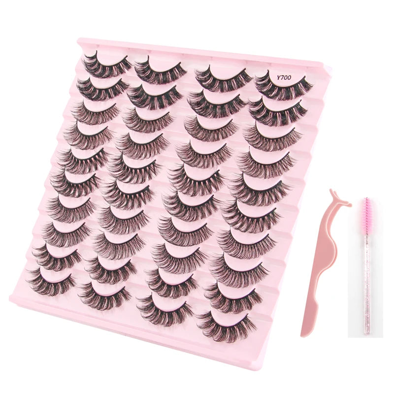 YSDO Half Eye Lashes 3/10/20 Pairs False Eyelashes Natural Faux Mink Lashes Cat Eye Lashes Sets Wing Eyelash Extension Tools
