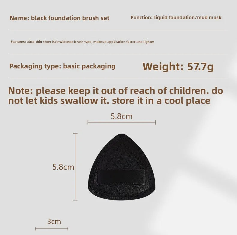 Ultra-thin Foundation Brush Makeup Mixing Palette for Foundation Lipstick Eye Shadow Triangle Cosmetic Puff Make Up Tools Set