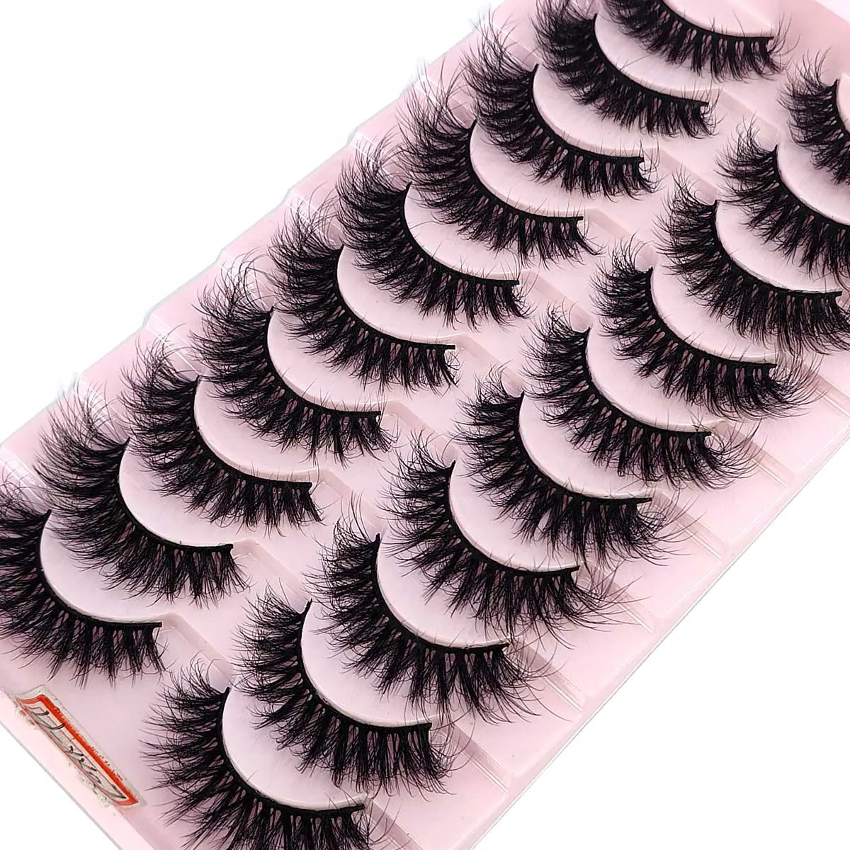 HBZGTLAD Natural Long Cosplay Makeup Cross Full Strip 3D mink False Eyelashes Black Eye Lashes and Cat Eye Lashes 10 pairs