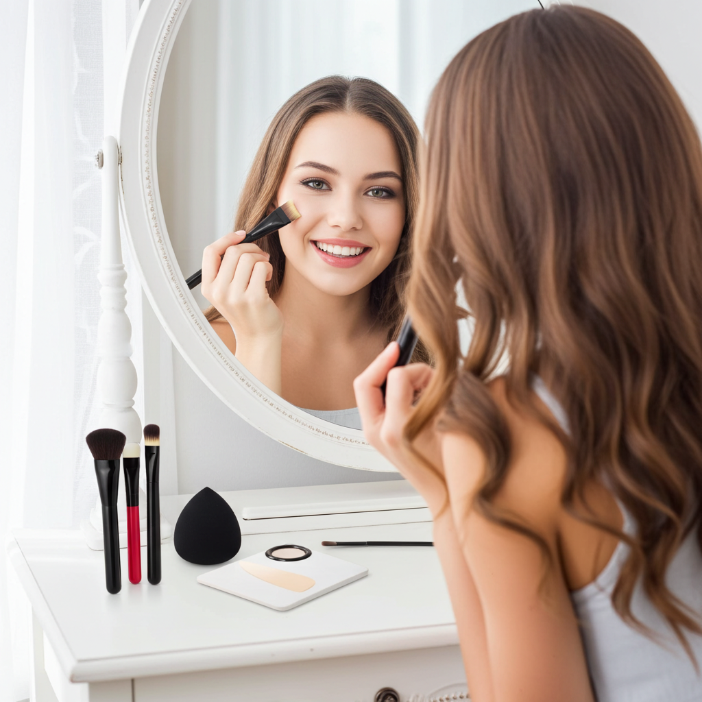 Ultra-thin Foundation Brush Makeup Mixing Palette for Foundation Lipstick Eye Shadow Triangle Cosmetic Puff Make Up Tools Set